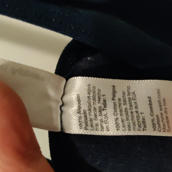 Navy cotton American Apparel bralette Size 1 - Picture 2 of 3